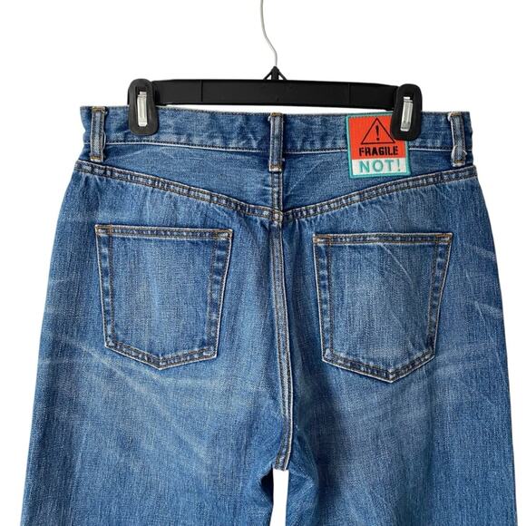 Tory Burch Cropped High Rise Straight Jeans size 29 Button Fly - Picture 7 of 10